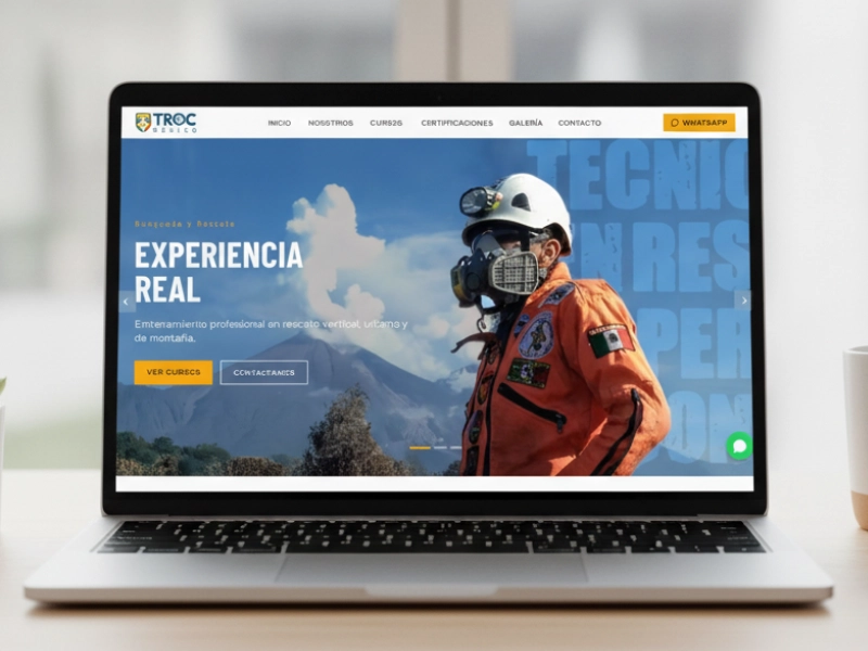 Ejemplo de página web: Cadena de gimnasios