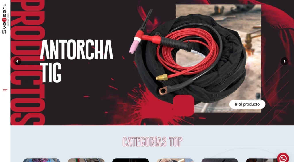 Sveiser / Página con catálogo